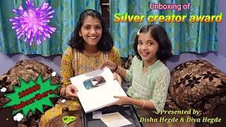 Diya Hegde Zee Saregamapa Special entertainer | Disha Hegde | Silver creator award unboxing