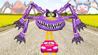 Crazy Escape From The Giant McQueen Catnap Spider Eater VS McQueen | Farming Simulator 22 #10