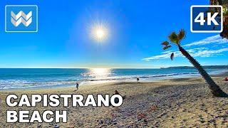 [4K] Walking from Capistrano Beach to Doheny Beach in Dana Point, California - Relaxing Waves Sound