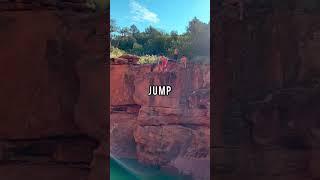 I Jumped Off A Cliff! #shorts