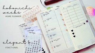 Plan with me Hobonichi Weeks Home Planner | Elegant and Functional Layout Idea