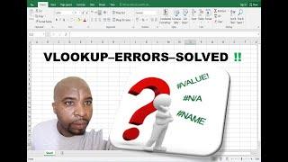 VLOOKUP ON EXCEL - MANAGE THE ERRORS
