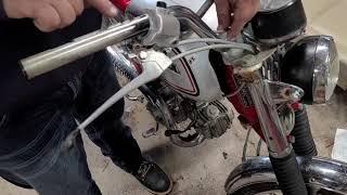 Fix stuck twist throttle on vintage Honda motorcycle.