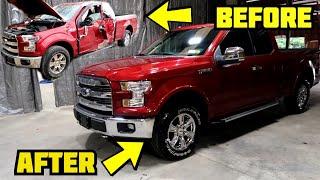 Rebuilding Alex Rebuilds Wrecked 2016 Ford F-150 in 10 Mins like THROTl