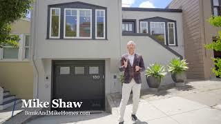 Mike Shaw with Bernie and Mike home presents 130 Roanoke Street in San Francisco