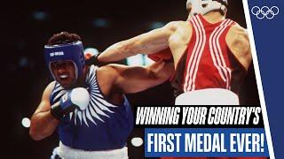 Imagine winning your country's first EVER Olympic medal! 