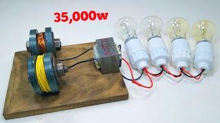 Free Electricity Generator How To Make 240v Free Energy 35000w Self Running Machine