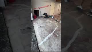 Resanar grietas de piso de concreto en garage. Falta la pintura y se verá el gran cambio