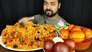 HYDERABADI CHICKEN BIRYANI, GULAB JAMUN, EGG CURRY, RASGULLA ASMR MUKBANG EATING SHOW| BIG BITES |