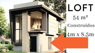 LOFT | 54 m² CONSTRUIDOS |  Terreno 4 metros X 8,5 metros !!!!