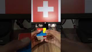 Swiss flag on a Rubik's Cube | Ayantik Pro Cubing