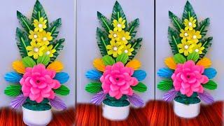 beautiful flower bouquet making with paper / diy flower bouquet