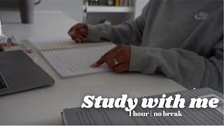 1 Hour Study With Me | Calm Piano  | NO BREAK