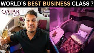 Delhi to London in World's Best Business Class || Qatar Airways Q Suite ||