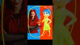 Red Descendants + Joy Inside Out #mixingcharacters #disney #descendants #red #insideout2 #ai #art