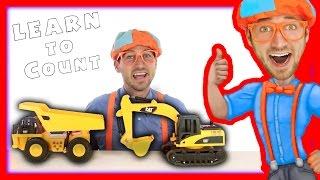 Dump Truck and Excavator Counting | Learn to Count with Blippi Toys