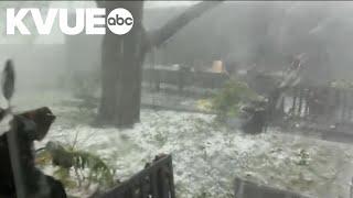 Heavy hail impacts Austin, Texas