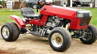 Crazy Lawn Tractor 100HP Upgrades: Lights, Foot Controls & Big Test