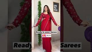 Myntra Ready to wear Farewell Party saree #saree #shorts #farewellsaree #partysarees #myntrafinds