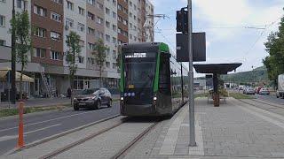 tramvaiele noi din resita venind in depou