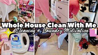 *NEW* WHOLE HOUSE CLEAN WITH ME + LAUNDRY MOTIVATION // EXTREME CLEANING MOTIVATION