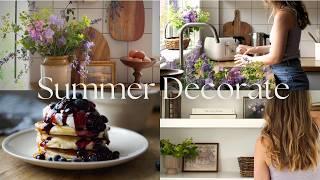 Summer Decorate with Me 2024: Styling Tips, DIY Cleaning Spray & Easy Pancake Recipe 