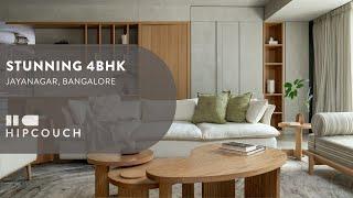 Stunning 4 BHK Apartment Tour in Jayanagar, Bangalore | Interior Design by Hipcouch