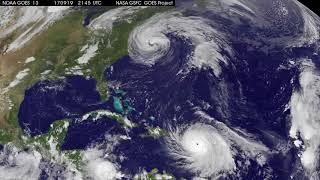 Satellite Animation Shows Hurricane Maria and Tropical Storm Jose