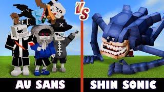 AU Sans (Ink, Pirate, LB, DustTale) vs. Shin Sonic Tapes | Minecraft (AVENGING SANS!)