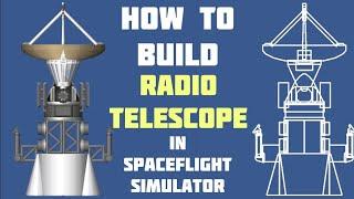 Radio telescope in spaceflight simulator