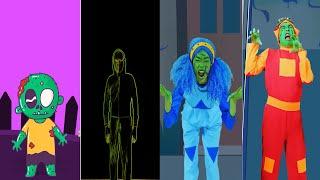 Zombie Dance With Cha-Cha Vs Spiderman Vs aliens black Vs Aliens dog Parody Dance Billions Shocked