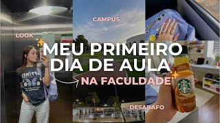 MEU PRIMEIRO DIA DE AULA NA FACULDADE/campus, aulas, organização, desabafo, nervoso, e +...