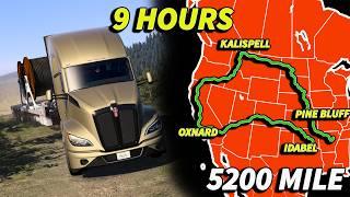 5200 Miles of Realistic Driving | 9-Hour Journey in American Truck Simulator