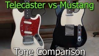 Fender Telecaster vs Fender Mustang Guitar | Tone and Sound Comparison