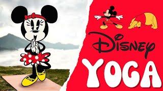 Disney Yoga | Calming yoga for Kids | PE Cool Down | Brain Break | Mickey and Friends