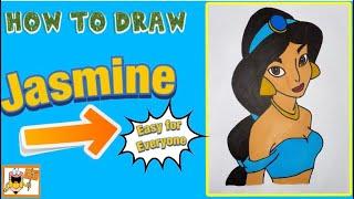 How to Draw Jasmine Step by Step