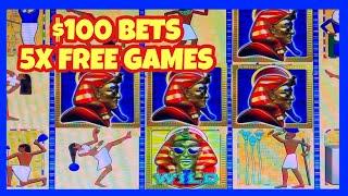 5X MULTIPLIER BONUS/ MASSIVE JACKPOT ON PHARAOH'S FORTUNE SLOT HIGH LIMIT/ $100 BETS