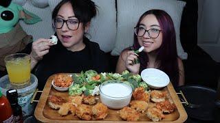 KOKOSNUSSGARNELEN UND GEMÜSE MUKBANG