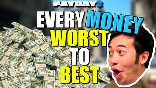 Every Heist MONEY ranked WORST to BEST! (Payday 2)