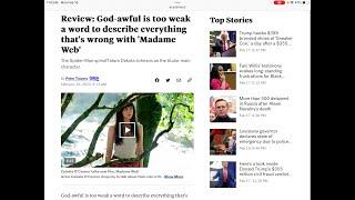 Terrible Reviews For Madame Web. It's Not Looking Good.