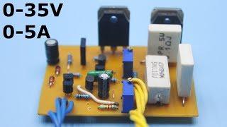 Adjustable power supply 0-35V 0-5A