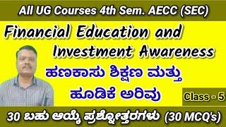 financial education and investment awareness mcqs class 5