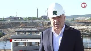 Строители Третьего моста в Улан Удэ на этапе сборки самого большого пролётного строения