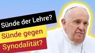 PAPST FRANZISKUS will für SÜNDEN gegen die SYNODALITÄT büßen | WELTSYNODE 2024