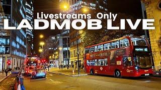 Walking London's City by Night | London Walk - [ LADMOB LIVE ]