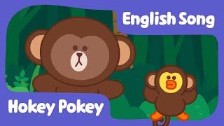 [Brown TV] Hokey Pokey | Nursery Rhymes | Line Friends Kids Song