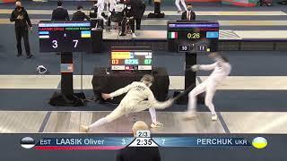 2022 230 T32 01 M E Cadets Individual Dubai UAE WCH BLUE PERCHUK UKR vs LAASIK EST