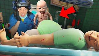 САМЫЙ ХУДШИЙ АКУШЕР В МИРЕ! (Surgeon Simulator VR)