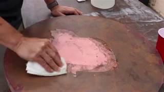 Cleaning a copper table