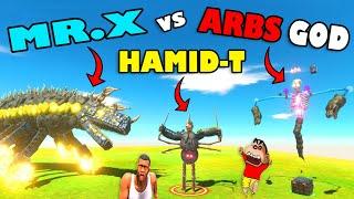 MR.X GOD UNIT vs ARBS GOD vs HAMID-T ARMY SHINCHAN and CHOP in ANIMAL REVOLT BATTLE SIMULATOR Hindi